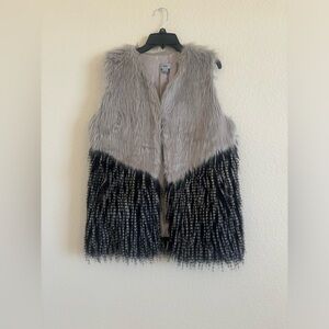 Faux fur vest jacket